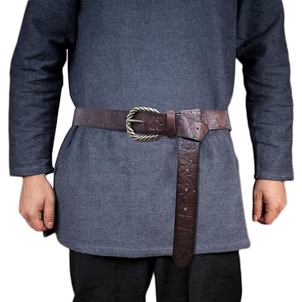 Medeltida konstläderbälte, renässans riddarbälte, vikingadrag