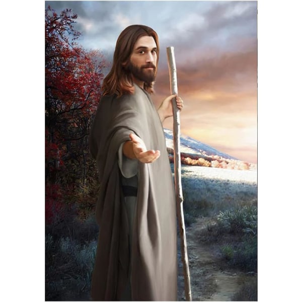 30x40cm/12x16in DIY-maleri af Numbers Jesus Painting Canvas Pai