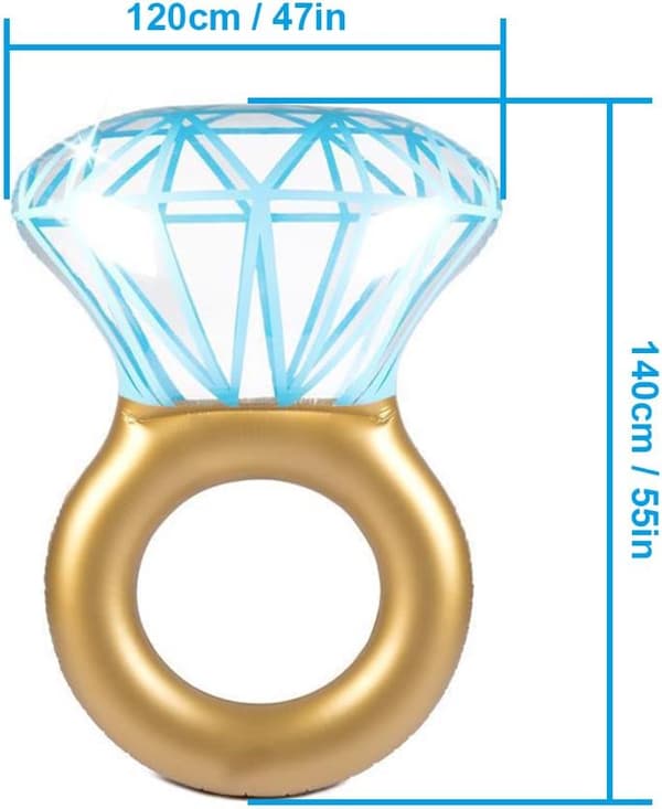 Uppblåsbar boj, Diamant Pool Float med Dubbla Snabbventiler, Ph