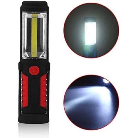 Kädet vapaat, latautuva LED-taskulamppu 3W 2-in-1 COB LED käsilamppu