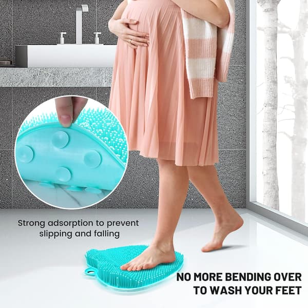 Stor Duschfotborste, Silikonfotborste - Rengör, Exfolierar