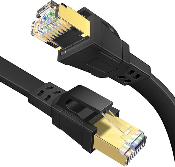 Cat 8 Ethernet-kabel (5m), 40 Gbps 2000 MHz Robust Hög Hastighet