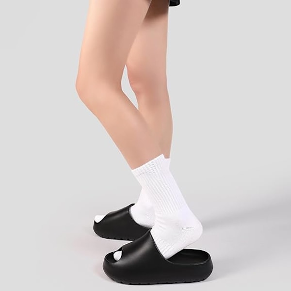 (M) Cloud Slippers for kvinner, Unisex EVA Soft Recovery Slippers, tykksålede Pillow Slippers for menn med åpen tå, dusjsko for utendørs bruk og
