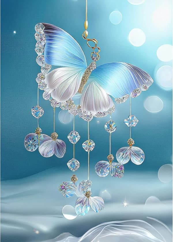 30x40cm, Sommerfugl Diamantkunstsett 5d diamantmalt rhinestone
