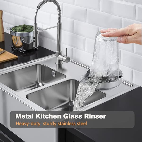 Glasrenser, Rustfrit Stål Glasrenser til Køkkenvaske, Aut