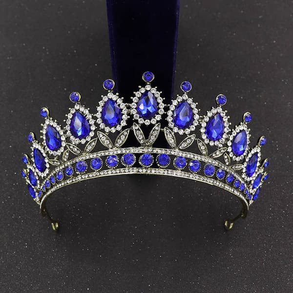 Dronningkrone Smykker Uten Kam Rhinestone Bryllupskrone Royal C