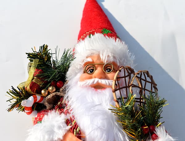 Siddende Julemand Mini Rød Dukke Julepynt Ornamenter