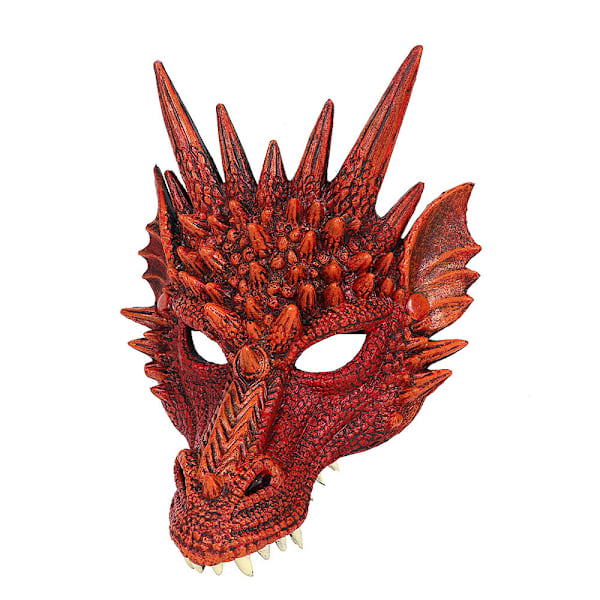 Halloween drake mask Pu skummande 3d djur drake mask Halloween karneval fest cosplay drake skräm