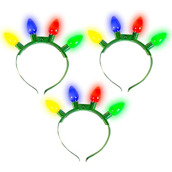 3-pack julblinkande glödlampshuvudband Jultillbehör