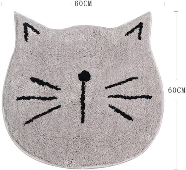 Absorberende Bademåtte Fluffy Bademåtte Antislip Katte Tæppe Stue