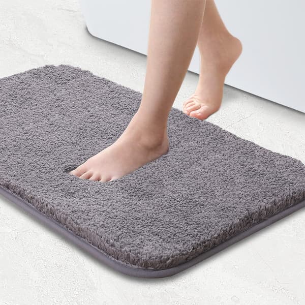 Mikrofiber Bademåtte Maskinvaskbar Lang Blød Antislip Absorberende