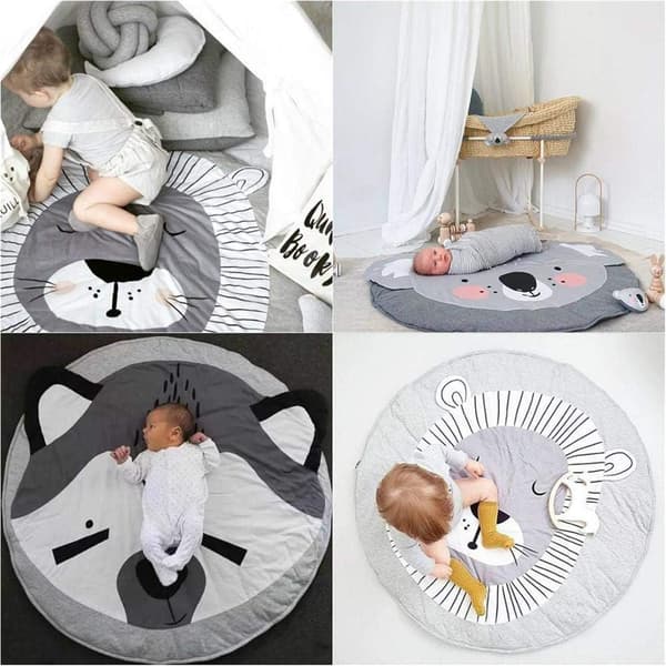 Baby Krabbematte Lekematte Barn Krabbematte Runde Dyr