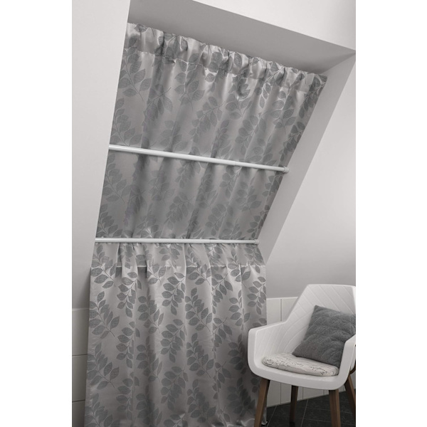 Gardinstång, Vit, Längd 50-90 cm, Metallstång, Utsträckbar