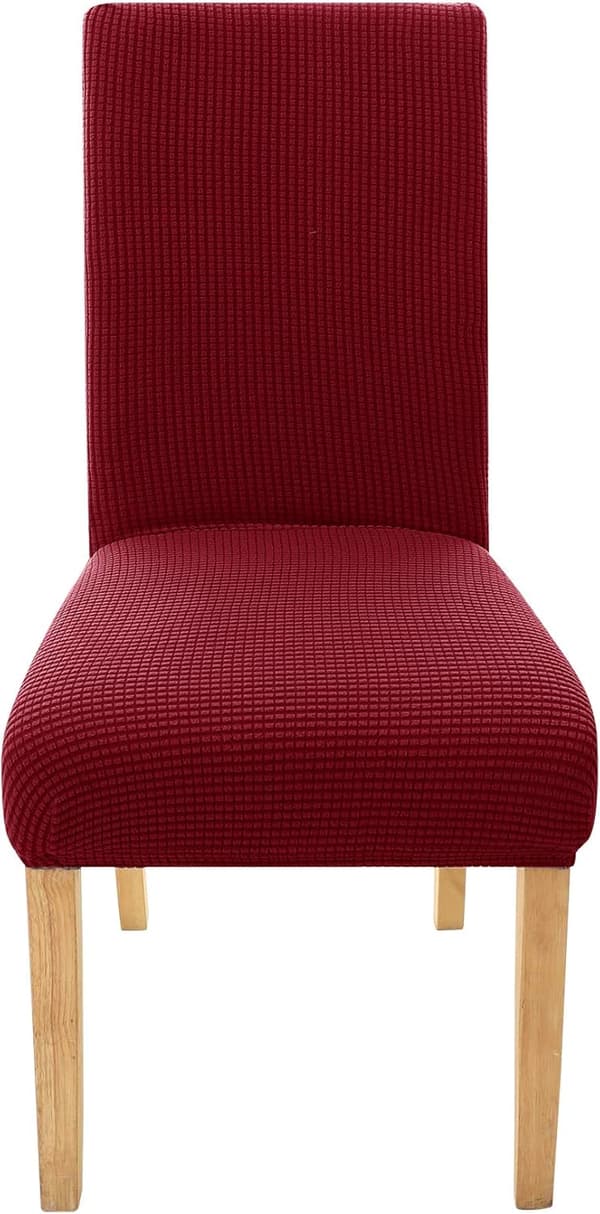 Billig vaskbart stretch jacquard bryllupsstoltrekk til spisestue