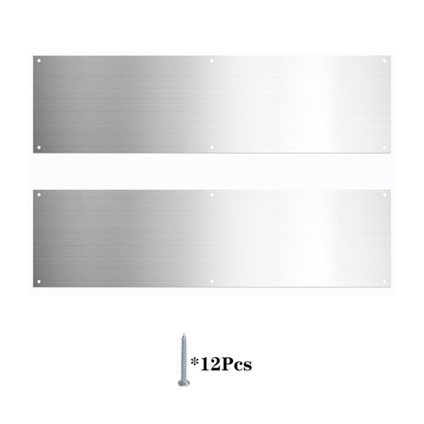 2 delar (silvergrå) 4 x 16 tums dörrpaneler för ytterdörrar