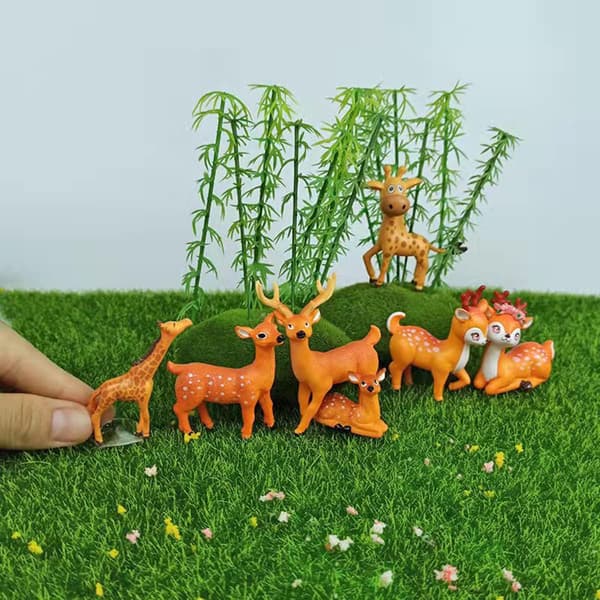 Miniatyr eventyrhage figur tilbehør, mikrolandskap, pla
