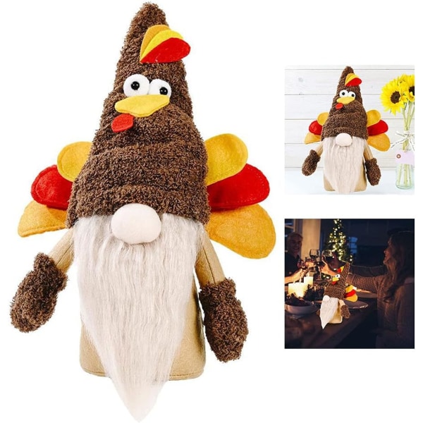 Thanksgiving Gnome Plys, Thanksgiving dekorationer, Thanksgiving