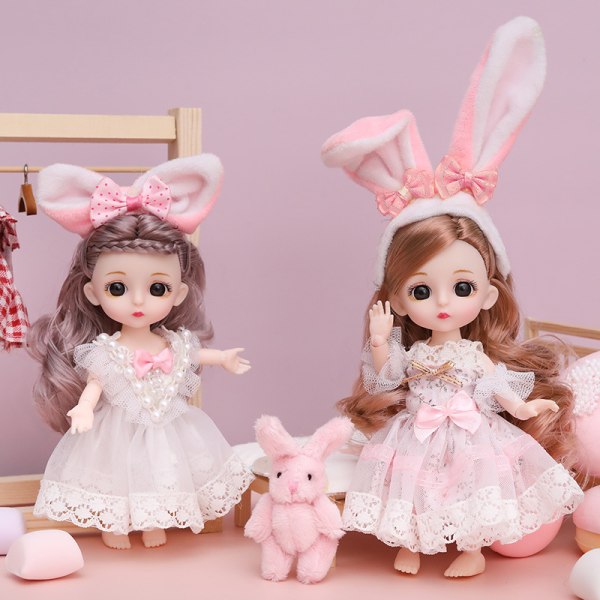 2 stycken av 13 rörliga leder 16 cm Barbie Princess Girl Toy Mini