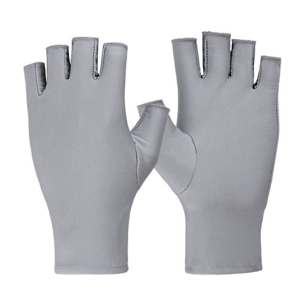 UV Ice Silk Spandex Sun Protection Half Finger Gloves Manicure Ge