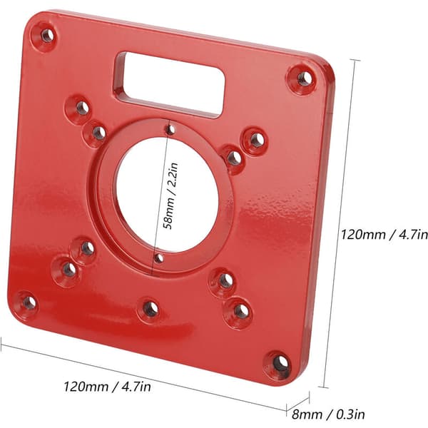 Multifunksjonell ruterbordpluggplate trebearbeidingsbenk aluminium