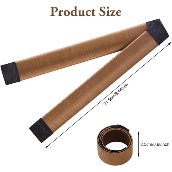(Ljusbrun) 2-delad Bun Maker-set, Hårstiltillbehör