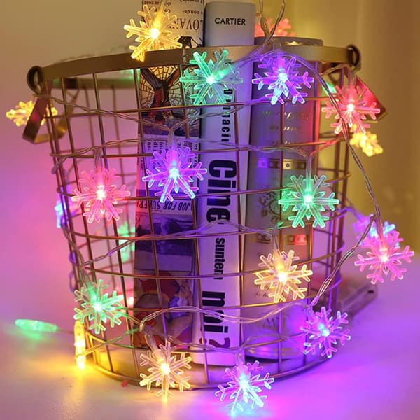 Snøfnugg Fairy Lights 3M 20 stk LED-lyslenke batteridrevet