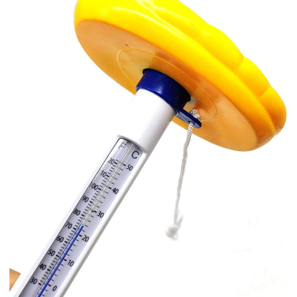 Flytande Pooltermometer - Pooltermometer med Rep - Vattentemperaturtermometer