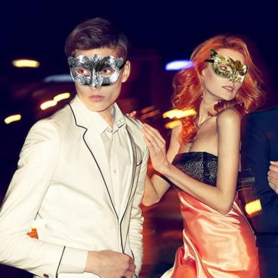 2 stk karnevalsmasker, maskerade karnevalsmasker