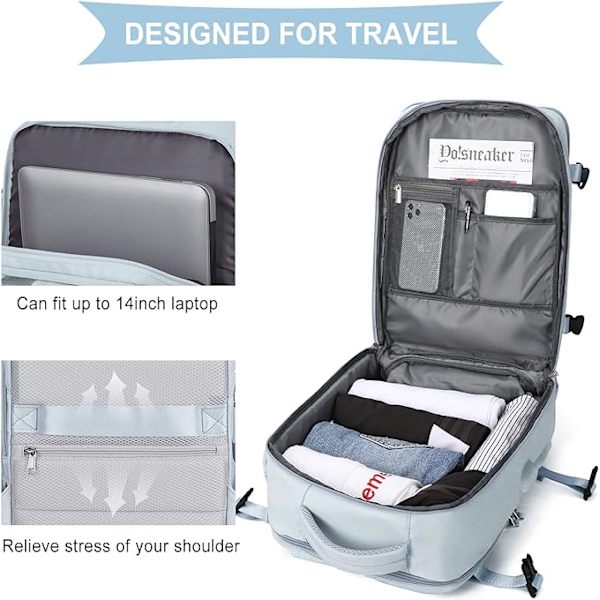 Ryggsäck för flygplanskabin, handbagage, 43 cm