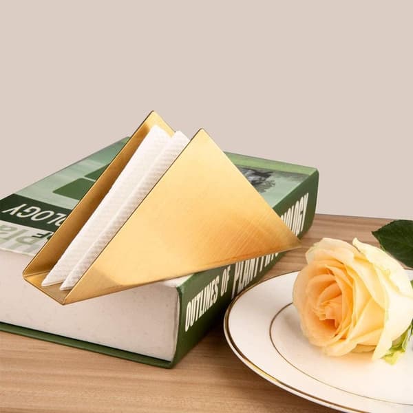 Bordbordsserviet Holder (Guld), Rustfrit Stål