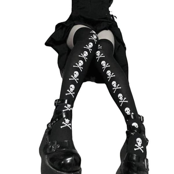 3 Par Dekorativa Skalle Strumpbyxor Cosplay Halloween Benstrumpor B