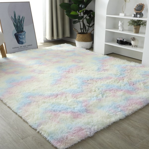 Deep pile rug, microfiber rug, rectangular, shaggy look, mottled