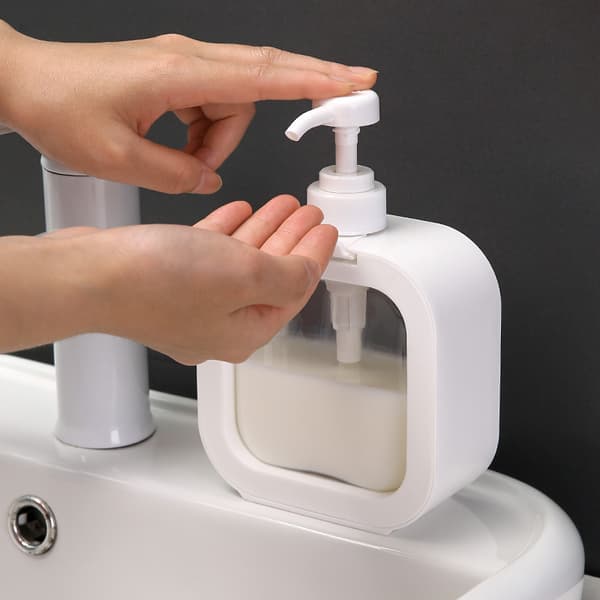 2 stk. flydende sæbedispenser køkkensæbedispenser shampoo og brusegeldispenser, sæbedispenser, til køkken, bruser (300 ml)