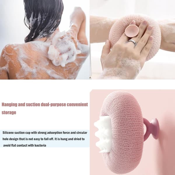 2 stk. Bade svamp Peeling svamp Kropsvask svamp Brusesvampe Massage svamp Multifunktionel