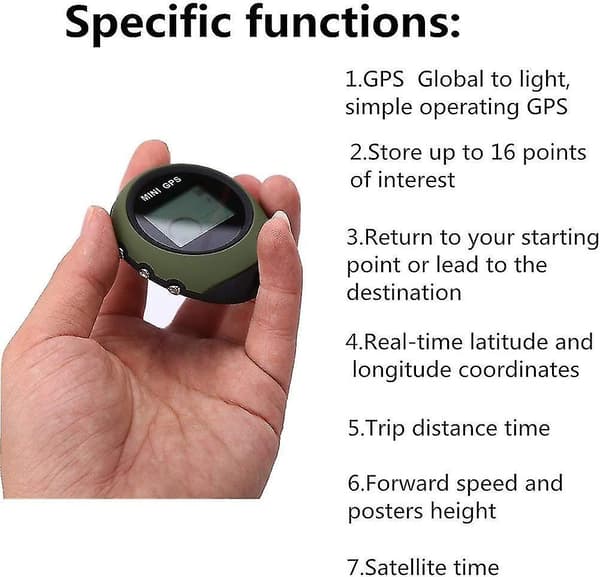 Mini GPS-navigasjon, bærbar utendørs posisjonsfinner med nøkkelring