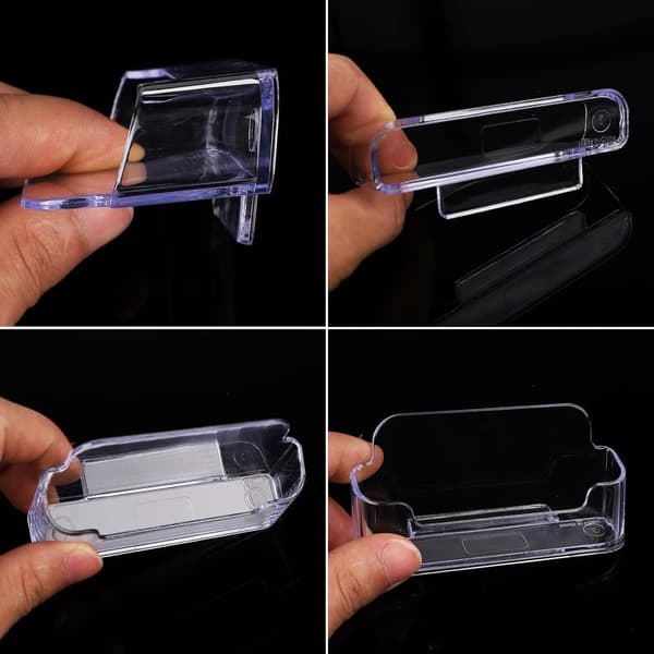 Plastvisitkortshållare, 8 stycken, 9,7x3,6x4,6 cm, transparent