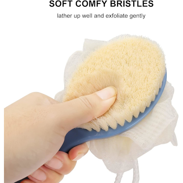 Duschbrist med Borst och Loofah, Kroppsborst med Långt