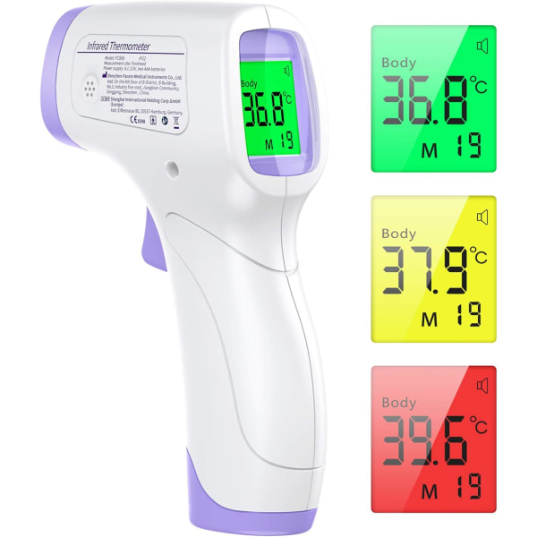 Voksen pandetermometer, berøringsfrit termometer med LCD Disp