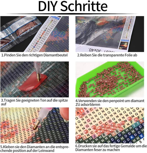 (30*40 cm) 5D DIY Diamantmaleri Komplett Sæt, Sy Embroider