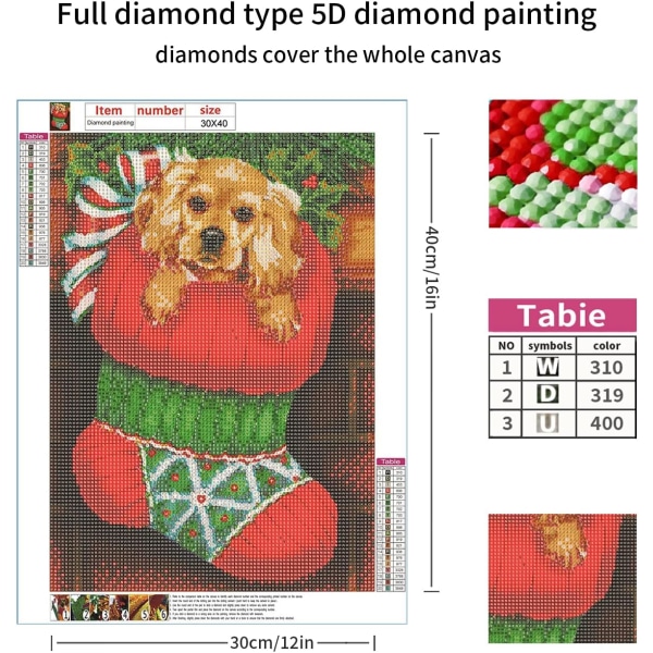 Diamond painting för vuxna, Christmas Snowman 5D Diamond Ar