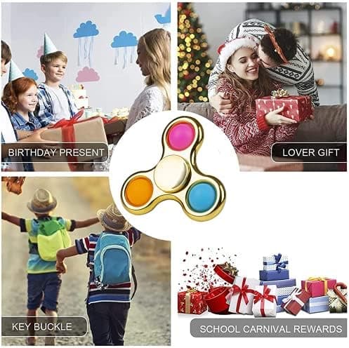 （Gull）Fidget Spinner Poppet Enkel Rotasjon Sensorisk Leke, Pop it Fidget Leke, Bærbar Fidget
