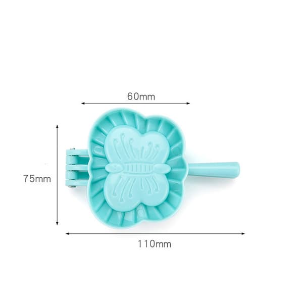 3 stk. blomsterformet ravioli-dumplingsmaskinsett, 3 dumplingformer