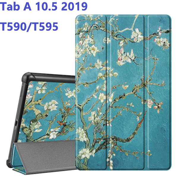 Stativ Målat Läderfodral för Samsung Tab A 10.5 T590 T595