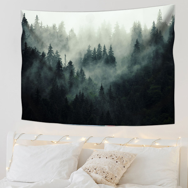 Non-woven väggmålningstapet Skog dimma Modern fleece vardagsrum Be