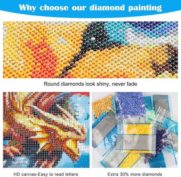 (30x40cm) Dinosaur Diamantmålning Kit, Full Diamantmålning, D