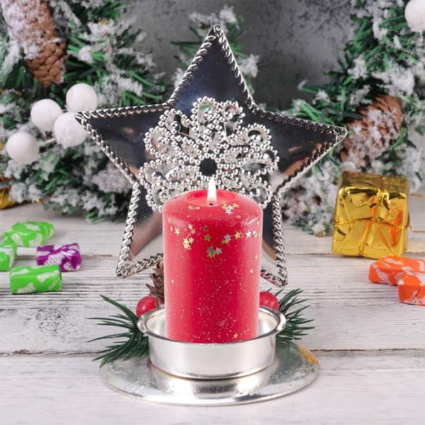 Stjärnformad Jul Te Ljusstake för Tealight Ljus Kristus