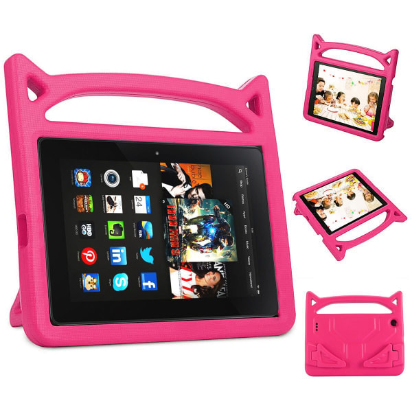 Fire 7 Tabletfodral med Lätt Stötsäkert Handtag för Barn