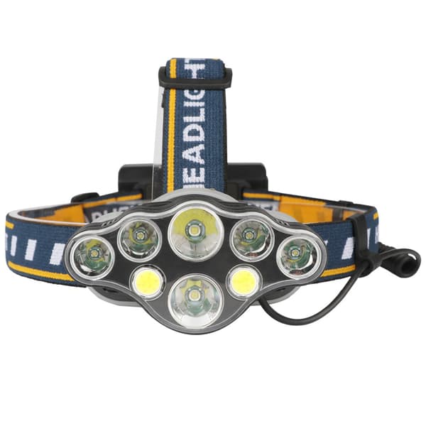 Hodelykt, 8 LED 18000 Lumen USB Oppladbar LED Hodelykt, Kraftig