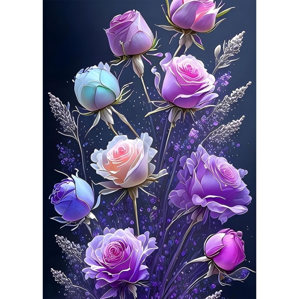 30x40cm, Flower Diamond Painting Kit timanttimaalattu strassi e