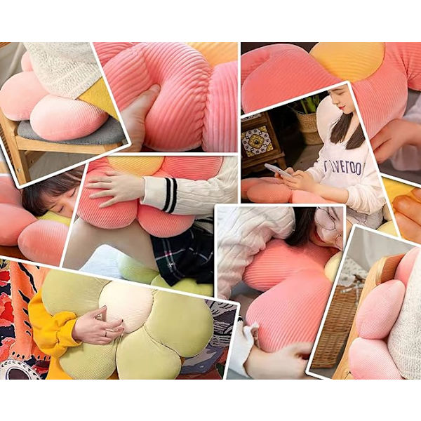 Blomkudde Plyschkudde, Kawaii Blomformad Kudde, Dekorativ